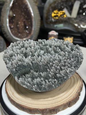 雪柱意象水晶-烏拉圭天然綠雪柱意象水晶