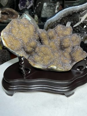 黃金花開富貴-烏拉圭特殊意象水晶