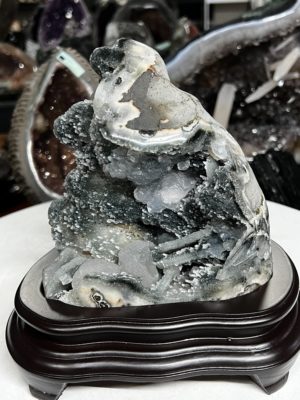 特殊收藏精品-烏拉圭綠色雪柱特殊意象晶鎮