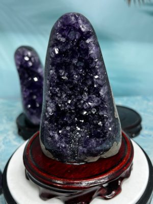 烏拉圭紫晶鎮-高品深紫水晶擺件 開智慧 招貴人 招財開運-s6