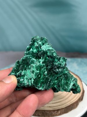精品孔雀石原礦-針狀結晶孔雀石-增進溝通,喉輪-G1